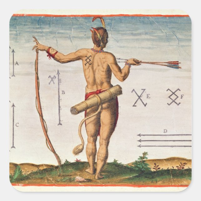 Unterscheidungsmerkmale eines Kriegers von Virgini Quadratischer Aufkleber (Vorderseite)