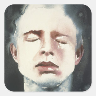 Unterscheidungszeichen 4 quadratischer aufkleber