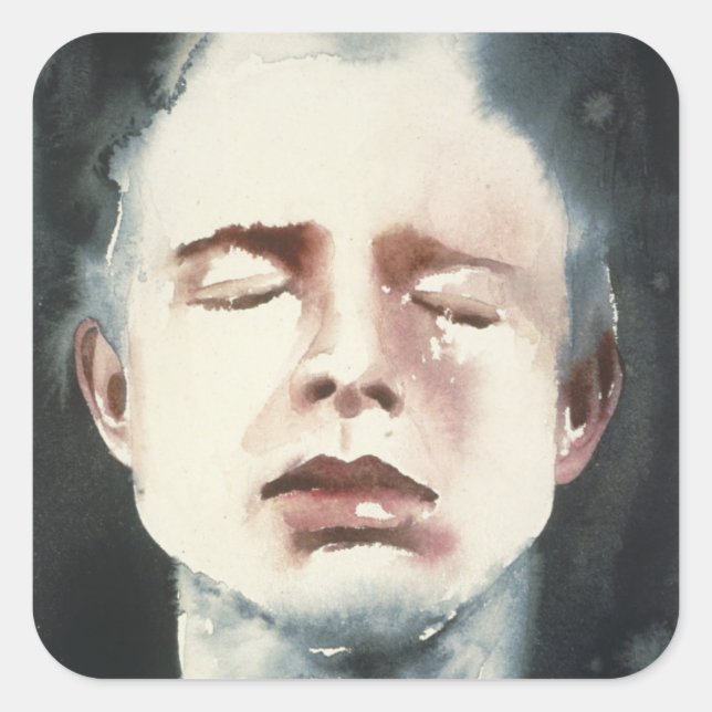 Unterscheidungszeichen 4 quadratischer aufkleber (Vorderseite)