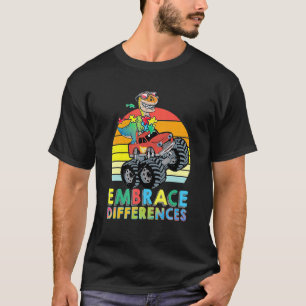 Unterschiede akzeptieren Autismus Dinosaurier Mons T-Shirt