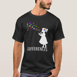 Unterschiede annehmen Autismus-Bewusstseins-Tag T-Shirt