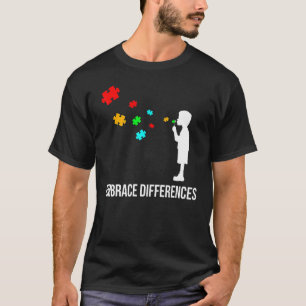 Unterschiede annehmen, Autismus-Bewusstseins-Tag u T-Shirt
