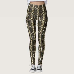 Unterschiedlich braun, unterschiedlich gestreift v leggings