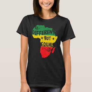 Unterschiedliche, aber gleichwertige afrikanische T-Shirt