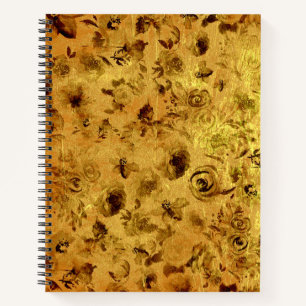 Unterschiedliche Aquarell-Rose Notizbuch