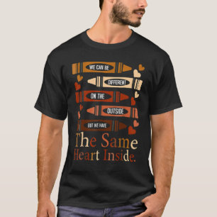 Unterschiedliche Außenbereiche, aber dasselbe Herz T-Shirt