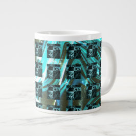 Unterschiedliche Schach-, Quadrat- oder Cyan-Bilde Jumbo-Tasse