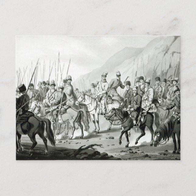 Unterschiedliche Stämme russischer Kosaken Postkarte (Vorderseite)