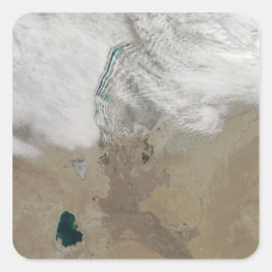 Unterschiedliche Wolkenrichtungen Quadratischer Aufkleber