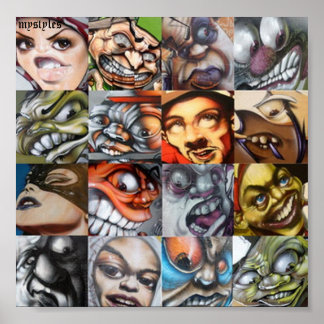 unterschiedliche Zeichenstile Poster