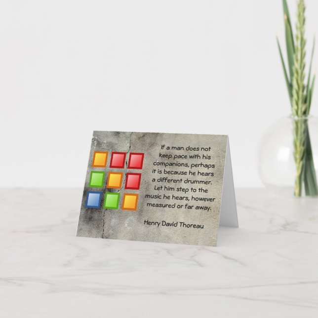 Unterschiedlicher Schlagzeuger Karte (Vorderseite)