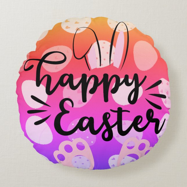 unterschiedliches Ei Rundes Kissen (Vorderseite)