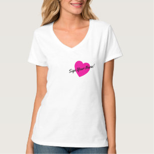 Unterschreibe deinen Namen quer über mein Herz T-Shirt