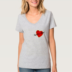 Unterschreibe deinen Namen quer über mein Herz T-Shirt