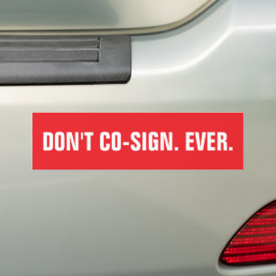 UNTERSCHREIBE NIE MIT. NIE. Rot-Weiß-Vorlage Autoaufkleber