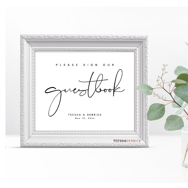 Unterschreiben Sie bitte unser Gästebuch, Hochzeit Poster (Von Creator hochgeladen)