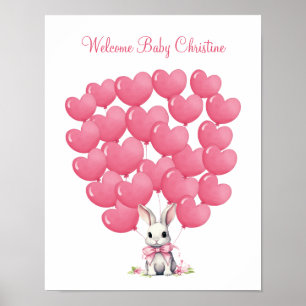 Unterschreiben Sie einen Ballon, Gästebuchposter, Poster