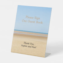 Unterschreiben Sie unser Gästebuch Beach Wedding P