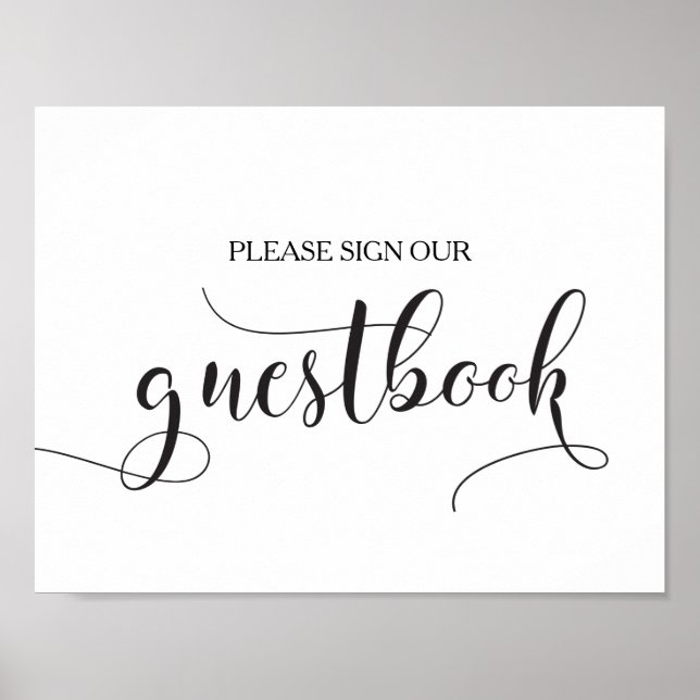 Unterschreiben Sie unser Gästebuch Wedding Poster  (Vorne)