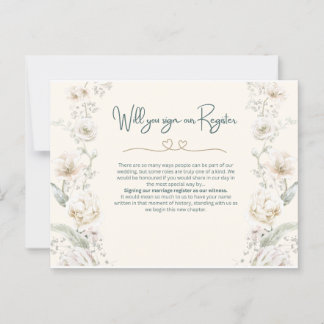 Unterschreiben Sie unser Register - Vorschlag Postkarte
