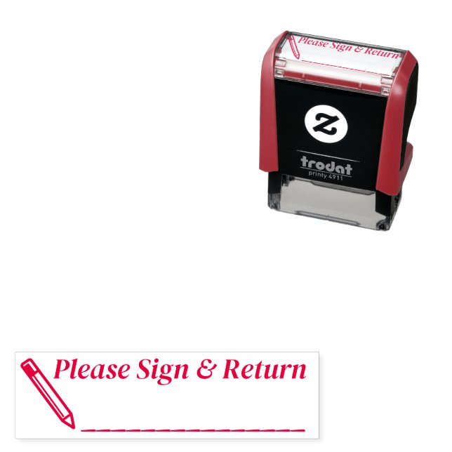 Unterschreiben und zurückschicken des Unterrichtsd Permastempel (Beispiel)