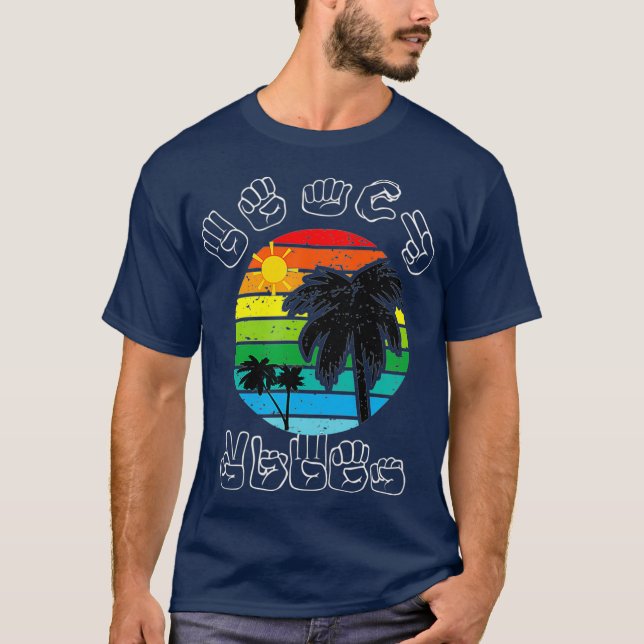 Unterschreiben von ASL Sign Language Clothes Beach T-Shirt (Vorderseite)
