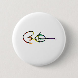 Unterschrift Barack Obama Stolz Regenbogen - LGBT Button
