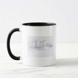 Unterschrift der Königin Elizabeth I Tasse