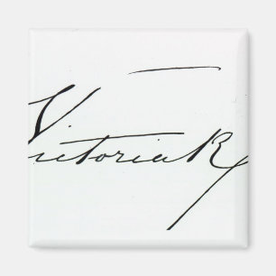 Unterschrift der Königin Victoria (Feder auf Magnet