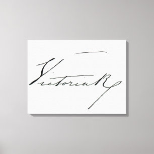 Unterschrift der Königin Victoria (Stift und Tinte Leinwanddruck