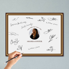 Unterschrift der Partei für den Minimalistischen F Poster