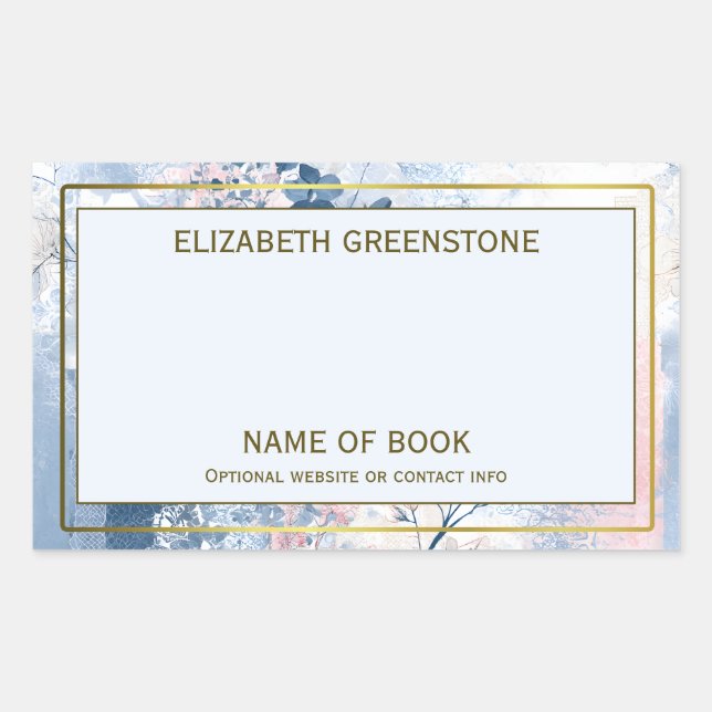 Unterschrift des japanischen Buchzeichens für Blum Rechteckiger Aufkleber (Vorderseite)