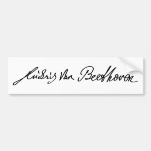 Unterschrift des Musikers Ludwig van Beethoven Autoaufkleber