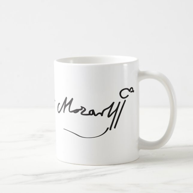 Unterschrift des Musikers Wolfgang Amadeus Mozart Kaffeetasse (Rechts)