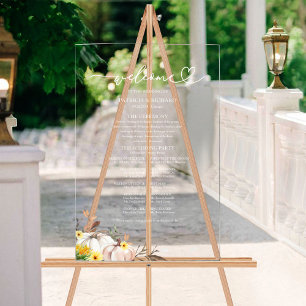 Unterschrift des Pumpkin Sunflower Hochzeit im Her Acrylschild