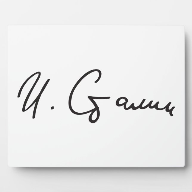 Unterschrift des sowjetischen Ministerpräsidenten  Fotoplatte (Vorderseite)