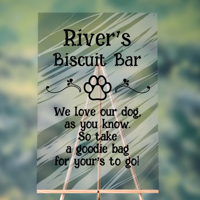 Unterschrift "Dog Biscuit Bar Foam Board" Acrylschild (Neutral)