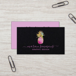 Unterschrift Faux-Gold-Ananas Visitenkarte