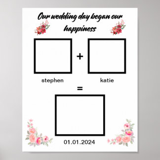 Unterschrift/Fingerabdruck-Hochzeit Poster