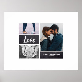 Unterschrift | Foto Collage Wedding Poster