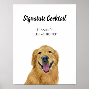 Unterschrift für Hunde Trinkzeichen Poster