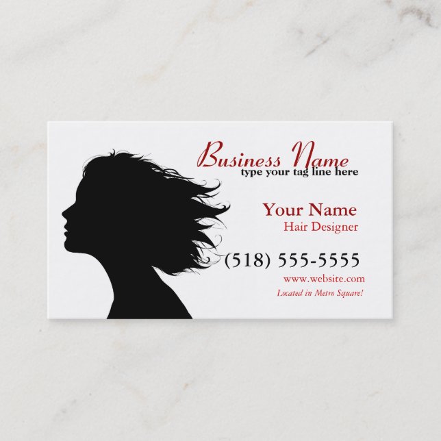 Unterschrift im Rot Terminkarte (Vorderseite)