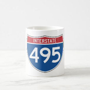 Unterschrift Interstate 495 Kaffeetasse