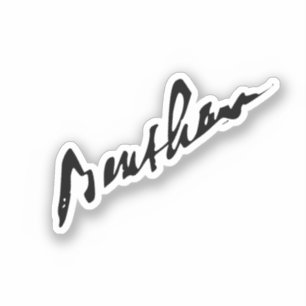 Unterschrift Jeremy Bentham Aufkleber