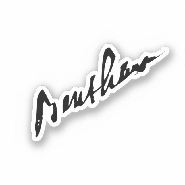 Unterschrift Jeremy Bentham Aufkleber (Vorderseite)