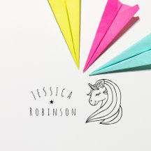 Unterschrift niedlicher Einhorn-Individuelle Name-