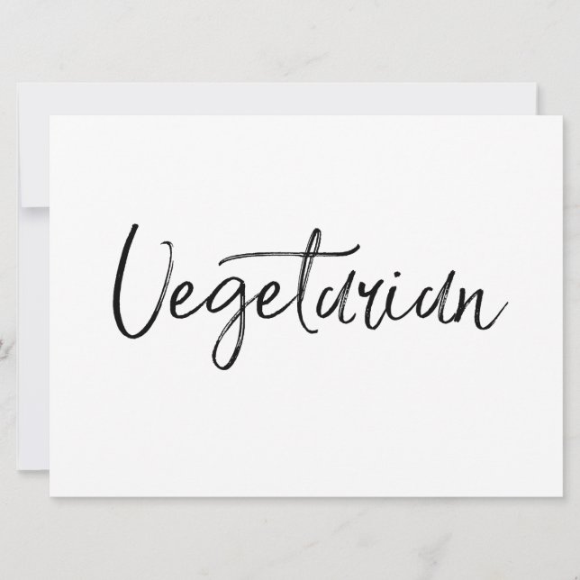 Unterschrift "Vegetarian" | Stilvolle Handschrift (Vorderseite)