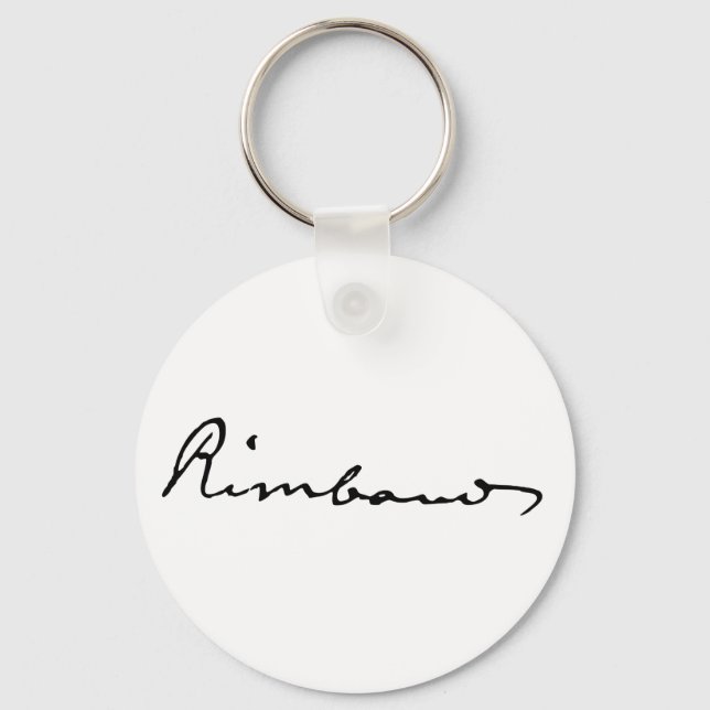 Unterschrift von Arthur Rimbaud Schlüsselanhänger (Vorderseite)