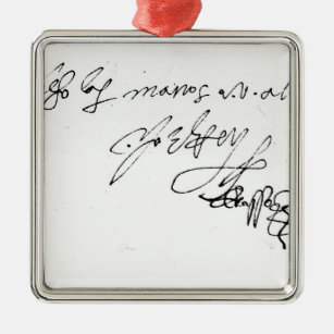 Unterschrift von Dame Jane Grey Ornament Aus Metall