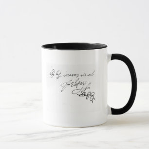 Unterschrift von Dame Jane Grey Tasse